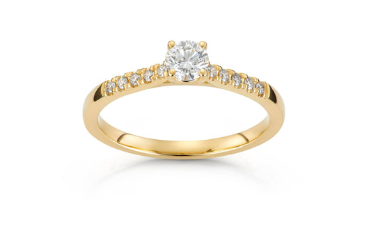 Svolder ring i 585 gull med lab-grown diamant, midtsten 0,50 ct, bilde 2 av 2