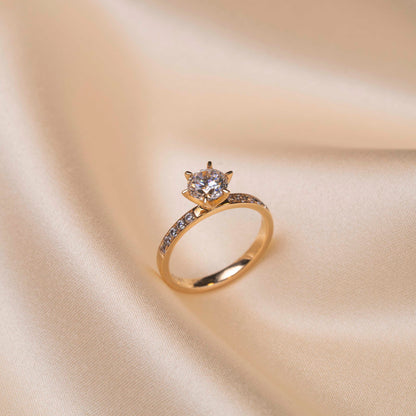 Crown ring i gull med lab-grown diamant, bilde 7