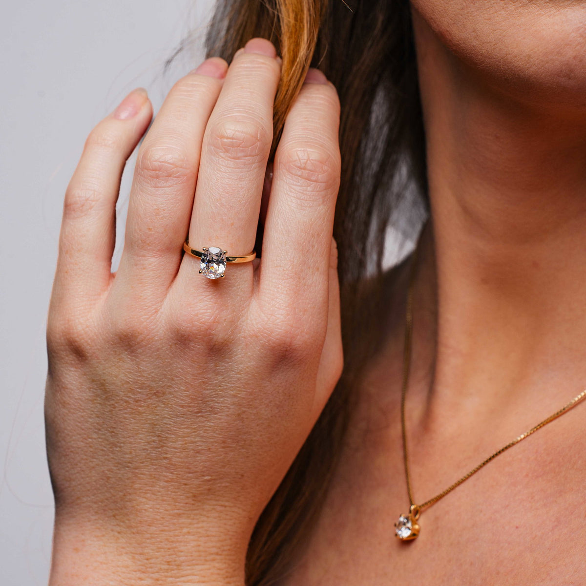 Gems Empress ring i 14 karat gult gull med labdiamant 2,00 ct, bilde 2 av 8