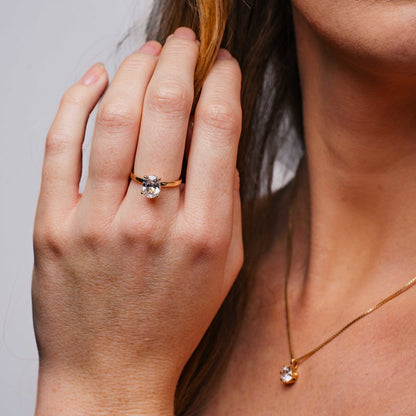 Gems Empress ring i 14 karat gult gull med labdiamant 2,00 ct, bilde 2 av 8