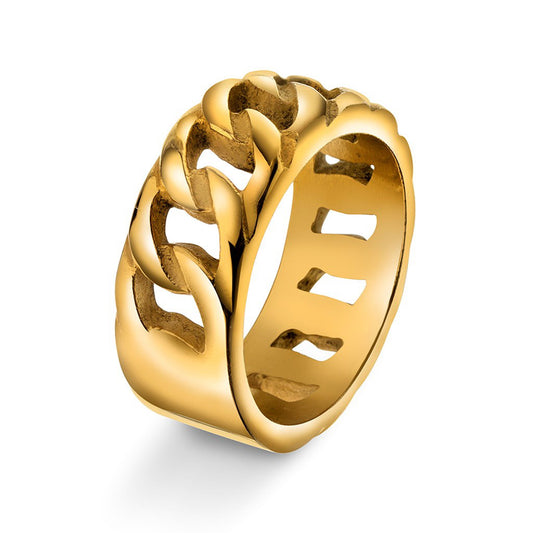 Ring i forgylt stål, bredde 10 mm, bilde 1 av 4