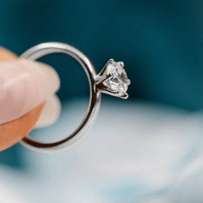 Gems ring i 14 karat hvitt gull med labdiamant 1,00 ct, bilde 3 av 5