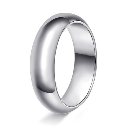 Ring i 950 platina, halvrund og flat, bilde 11 av 12
