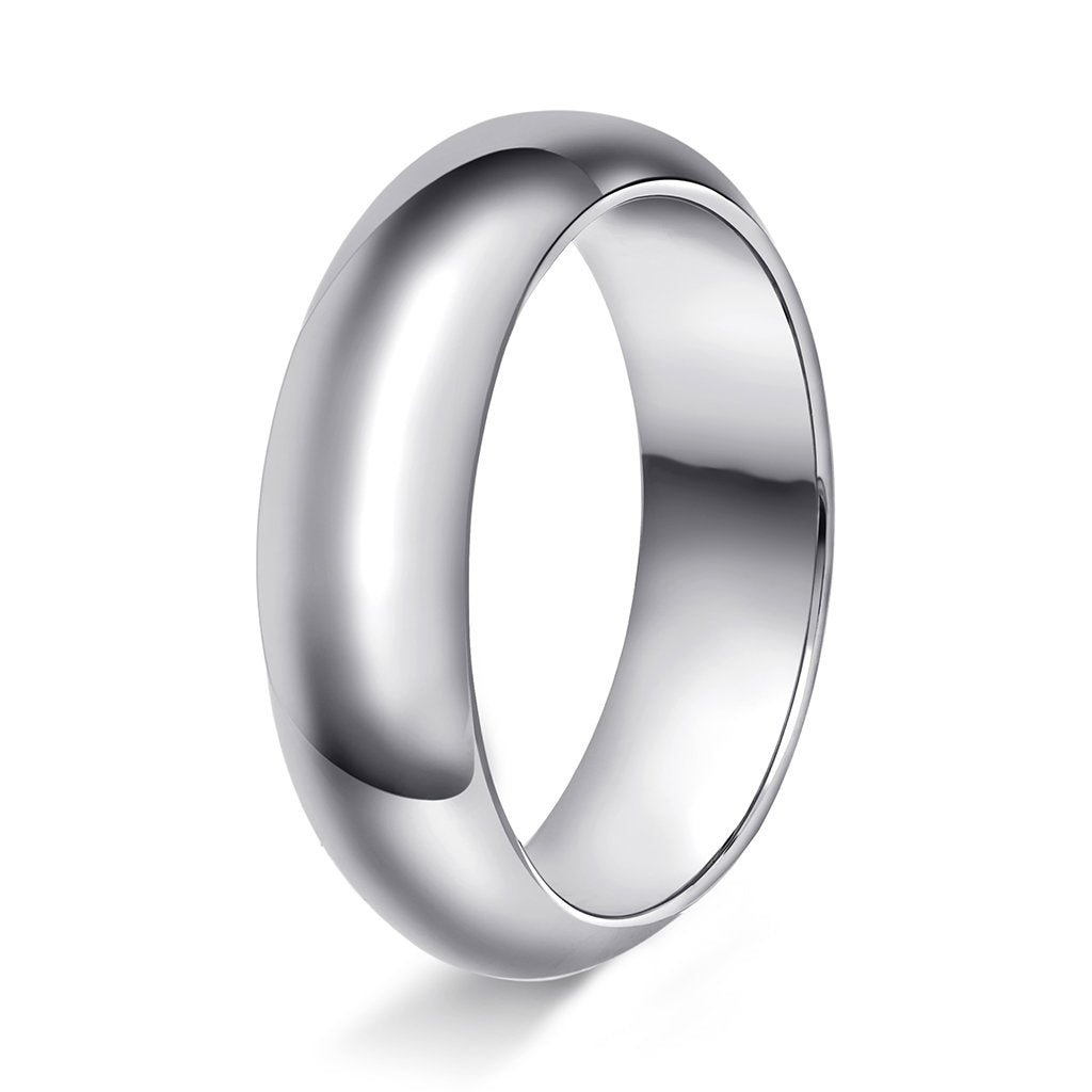 Ring i 950 platina, halvrund og flat, bilde 12 av 12
