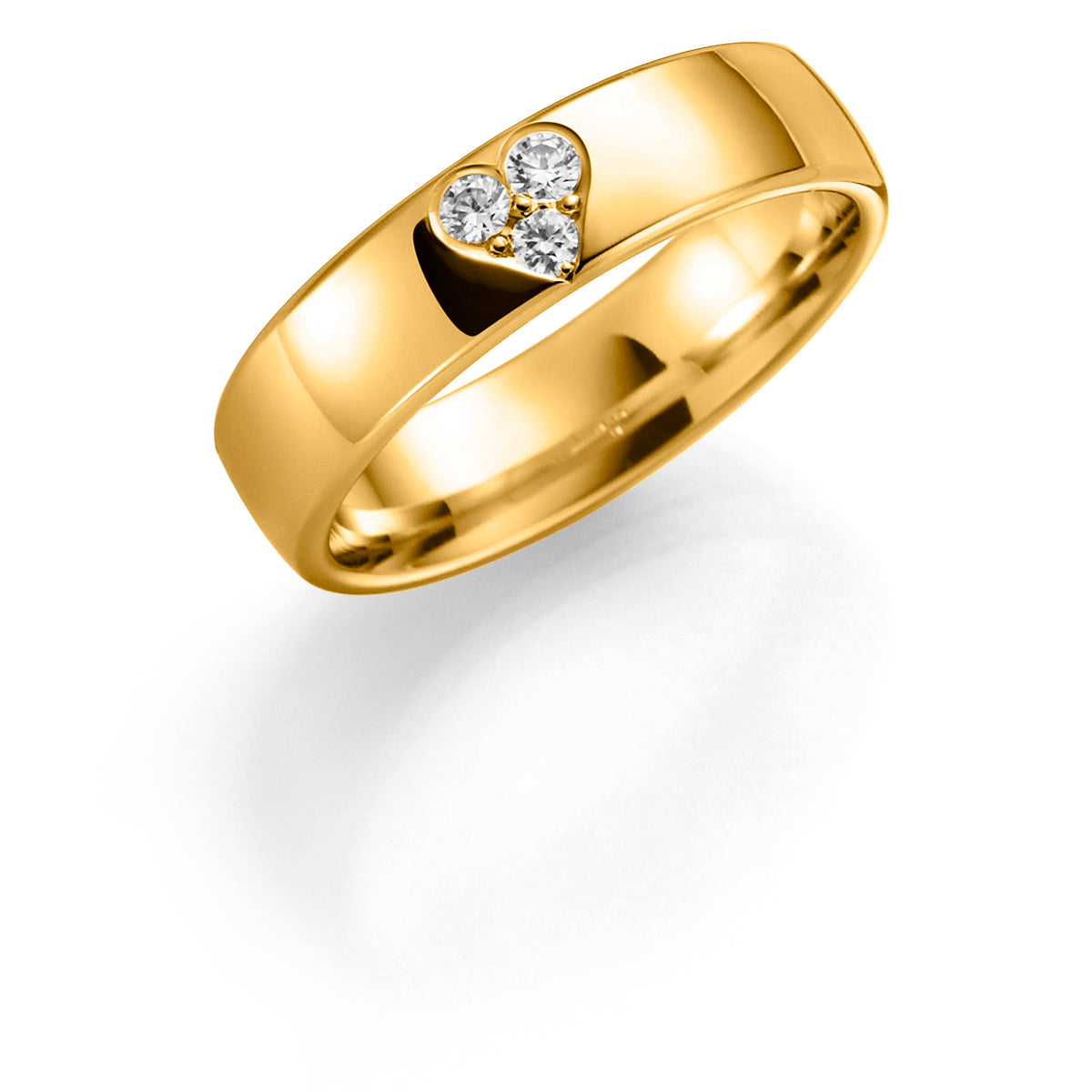 Ring med diamant 0,11 ct, bredde 5 mm, bilde 1 av 4