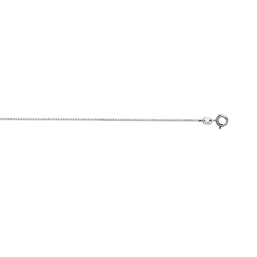 Veneziansk halskjede i 585 hvitt gull 0,8 mm, 36 cm