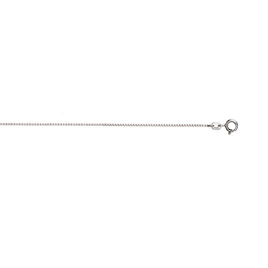 Veneziansk halskjede i 585 hvitt gull 0,8 mm, 36 cm