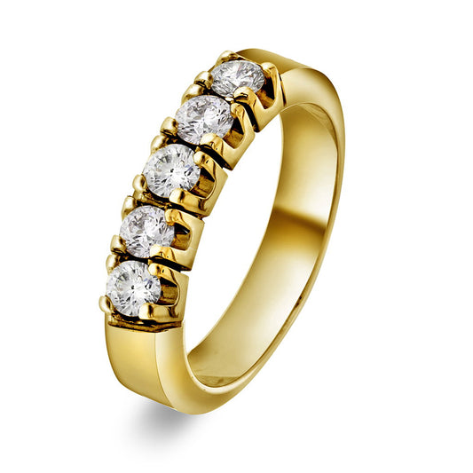 Sigma alliansering i 14 karat gult gull med diamant 1,00 ct