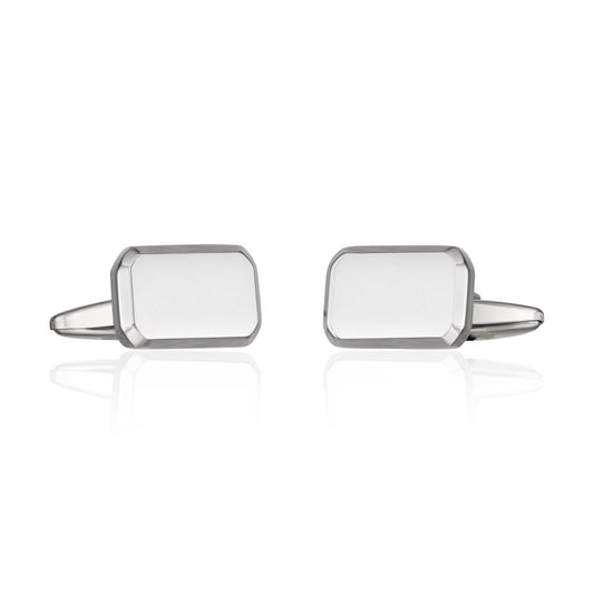 Sander mansjettknapper i stål 1,8 cm x 12 mm