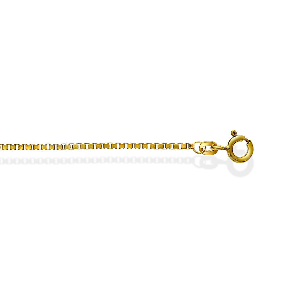 Halskjede i 585 gult gull, veneziansk kjede 1,5 mm, 42 cm