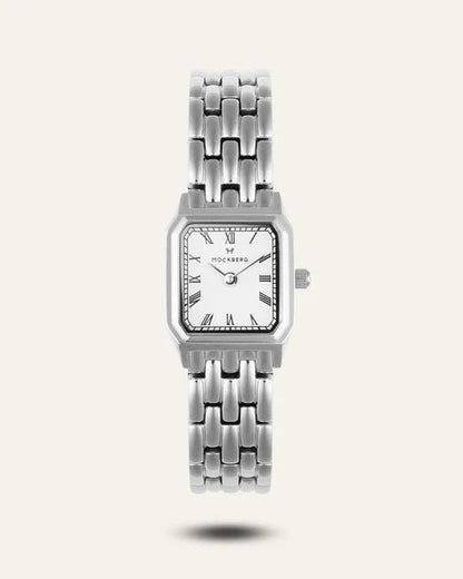 Classic Square Stål / Hvit 18x19mm SKU | MO335 - Bjerveur.noClassic Square Stål / Hvit 18x19mm SKU | MO335