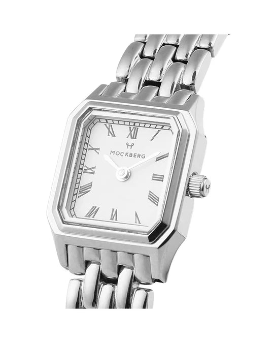 Classic Square Stål / Hvit 18x19mm SKU | MO335 - Bjerveur.noClassic Square Stål / Hvit 18x19mm SKU | MO335