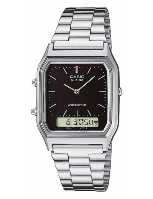 Casio Vintage AQ-230A-1DMQYES herreklokke i resin - Ana-digi