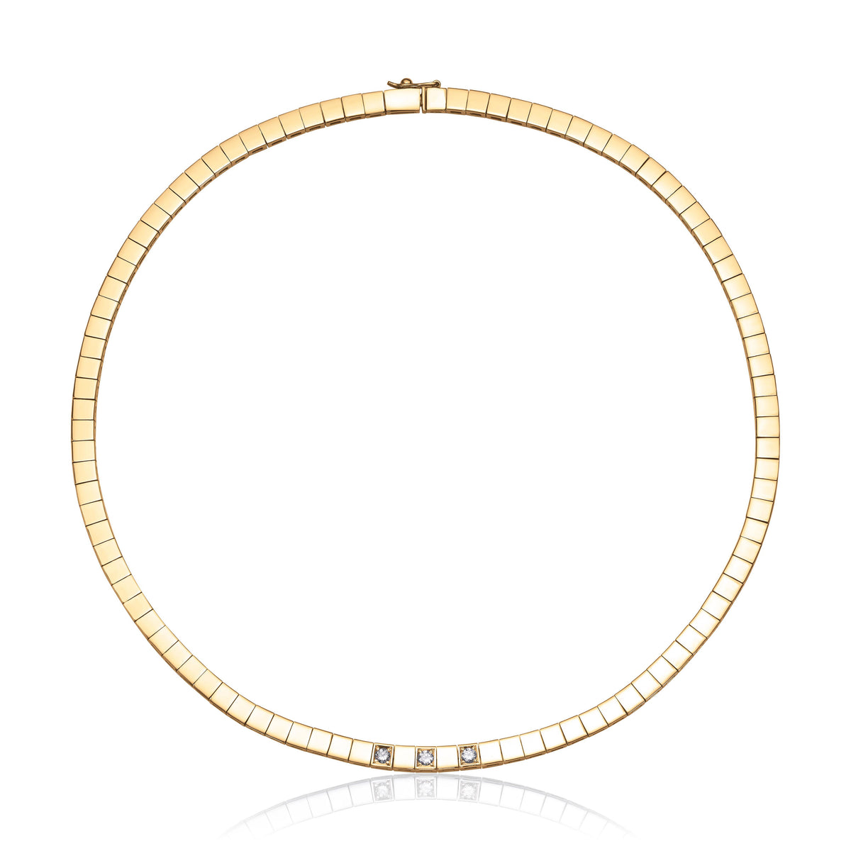 Allianse ring i 585 gull med 3 diamanter, 0,3 ct, bilde 1 av 2
