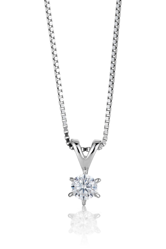 Svolder anheng Maud i 585 gull med diamant 0,4 ct, bilde 2 av 3