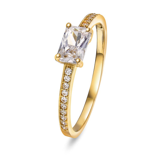 Ring i 585 gult gull med zirkonia 4,4 mm, bilde 1 av 2