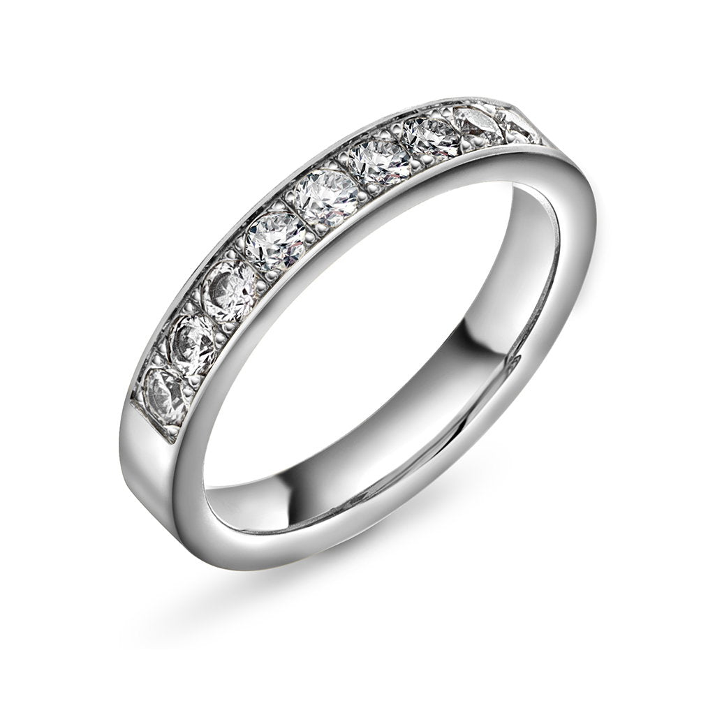 Gems Radiant ring i 14 karat hvitt gull med labdiamanter 0,54 ct, bilde 6 av 6