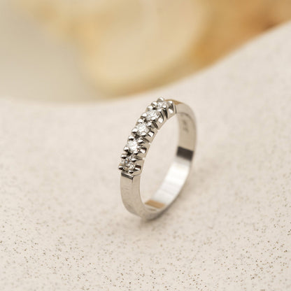 Sigma alliansering til dame i 585 hvitt gull med diamant 0,35 ct TW/SI, 3,8 mm, str. 50-60