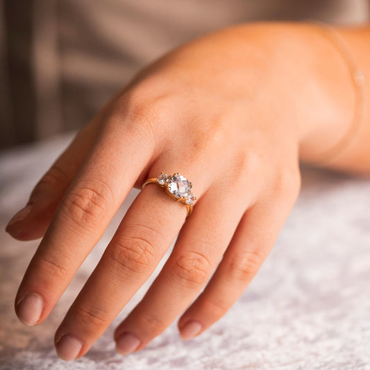 Verona ring i forgylt sølv med zirkonia 7,5 mm, bilde 2 av 2