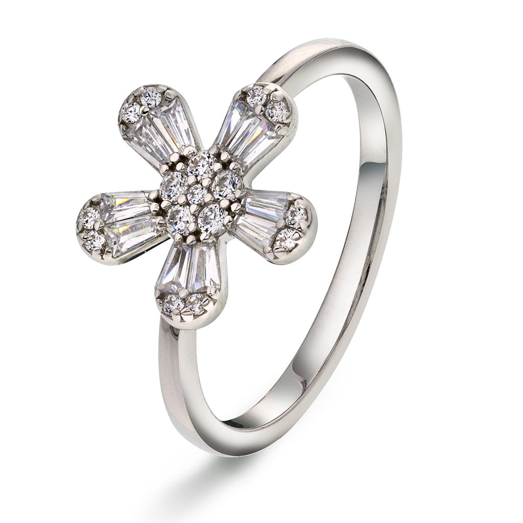 Dina ring i rhodinert sølv med zirkonia 11 mm, bilde 1 av 3