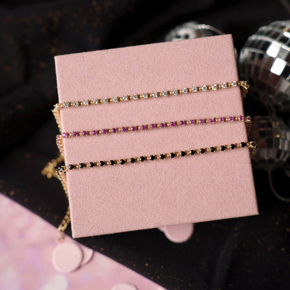 Armbånd med rosa zirkonia, nr. 992467, bilde 4