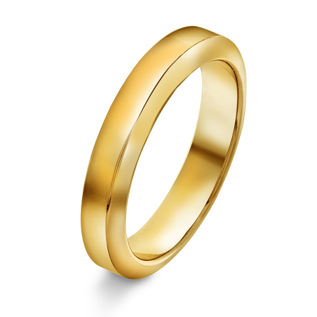 Sigma ring i 14 karat gult gull, allianse 4,2 mm