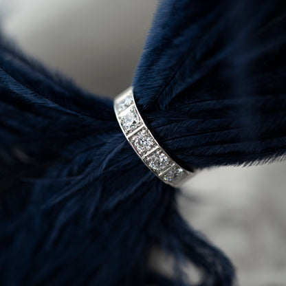 Delta ring i 14 karat hvitt gull med diamant 0,25 ct, 3,5 mm, bilde 3 av 3