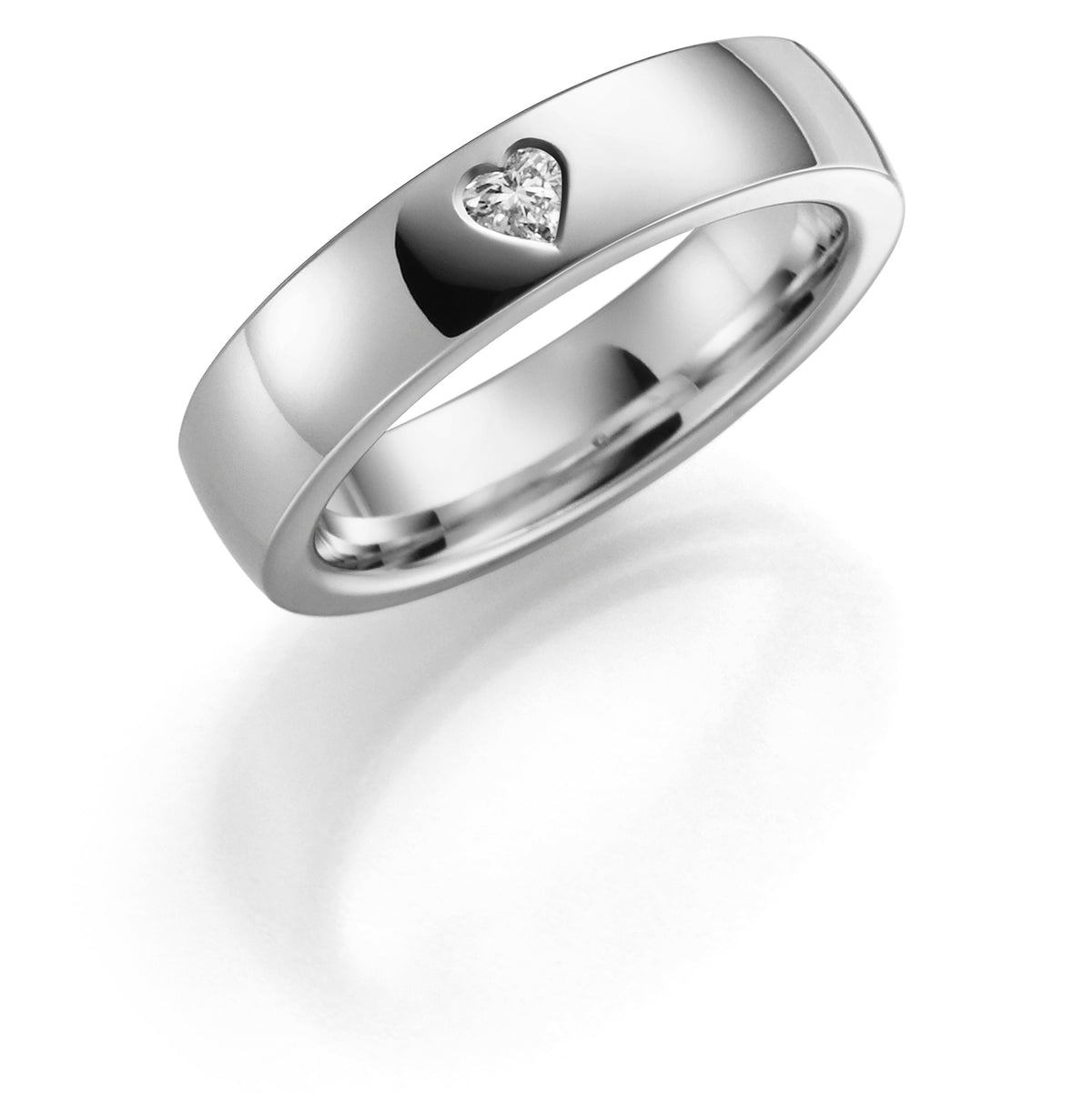 Ring med diamant 0,12 ct, bredde 5 mm, bilde 2 av 4