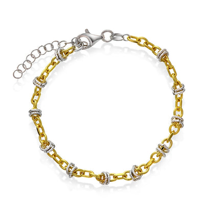 Candy armbånd i 925 sølv og forgylt, 4 mm, 16 cm, bilde 1 av 2