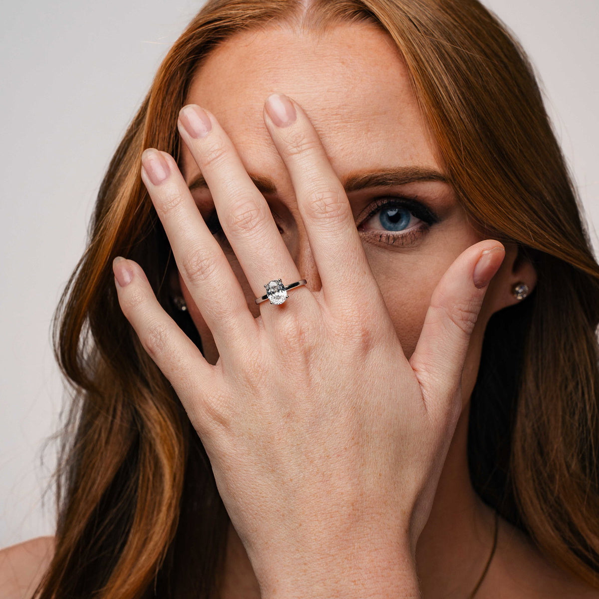 Gems ring i hvitt gull med laboratoriedyrket diamant 2,00 ct, bilde 2 av 5