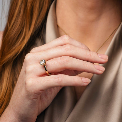 Gems ring i 14 karat gult gull med labdiamant 2,00 ct, bilde 2 av 7