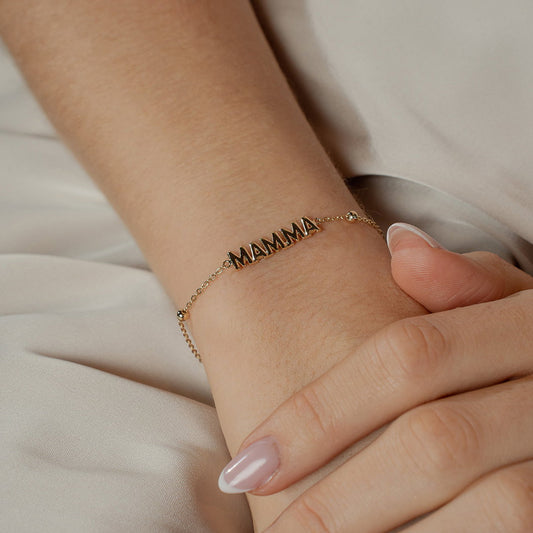 Armbånd i forgylt sølv, mamma, bilde 2 av 3