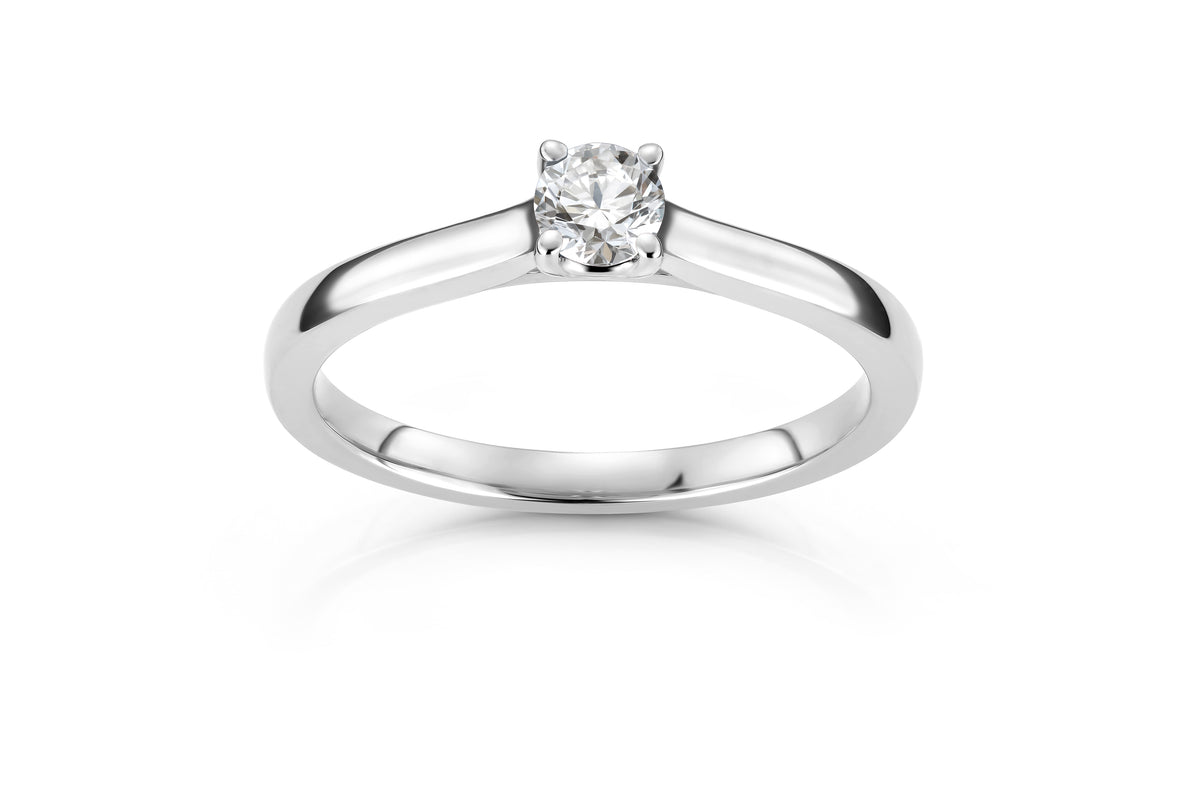 Daisy ring i 585 gull med diamant 0,31 ct, bilde 1 av 2