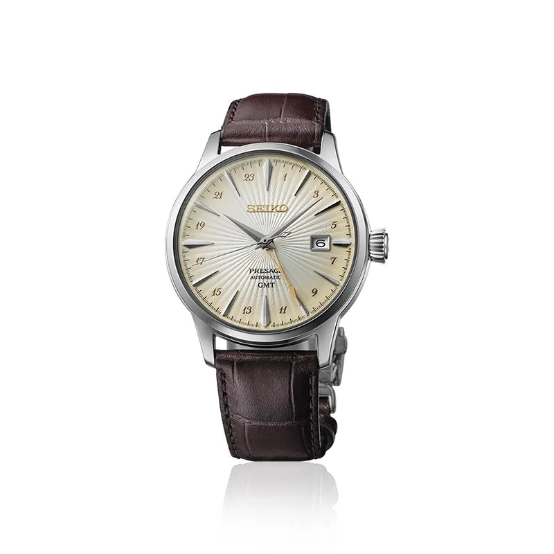 Seiko Presage SSK041 Herreklokke i Stål - Automatisk GMT, bilde 5