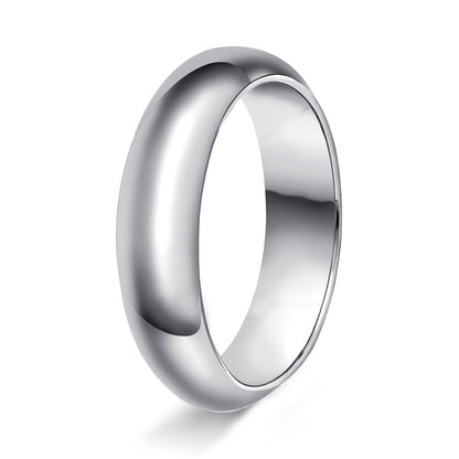 Ring i 950 platina, halvrund og flat, bilde 10 av 12