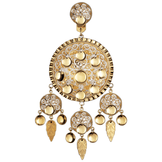 Dalar liten med lauv, forgylt/kvit 311502 - Bjerveur.noDalar liten med lauv, forgylt/kvit 311502