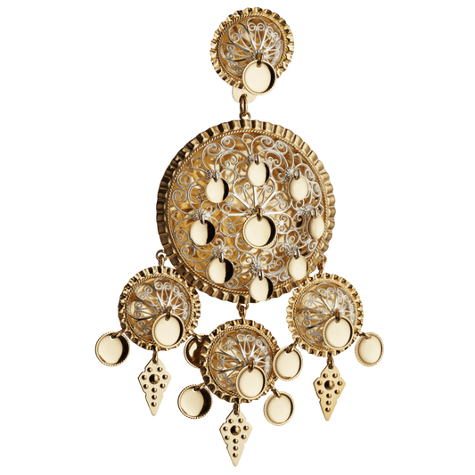 Dalar stor med lauv, forgylt/kvit 312502 - Bjerveur.noDalar stor med lauv, forgylt/kvit 312502