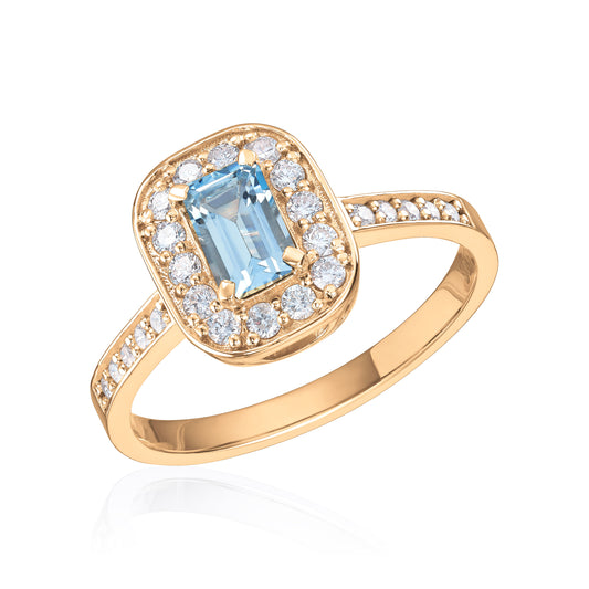 Ring Brooklyn 0,34ct TWSI Akvamarin 14K gult gull Artikkelnr: 57392 - Bjerveur.noRing Brooklyn 0,34ct TWSI Akvamarin 14K gult gull Artikkelnr: 57392