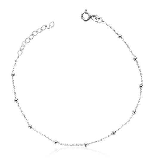 Armbånd med kuler i hvitt gull Artikkelnr: 16989 - Bjerveur.noArmbånd med kuler i hvitt gull Artikkelnr: 16989