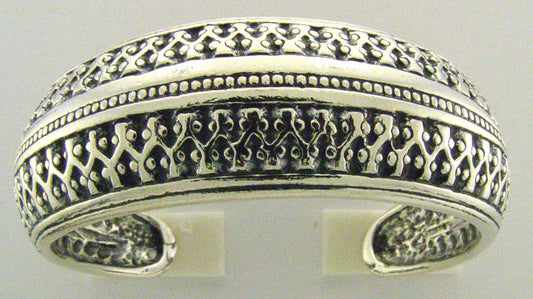 Armring i oksidert 925 sølv, bredde 25 mm