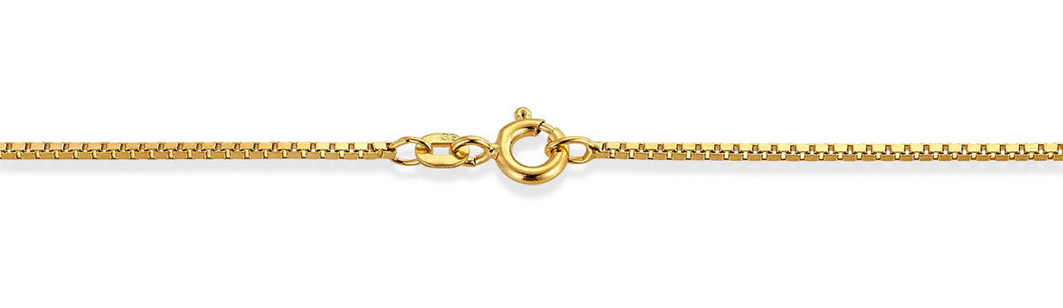 Aurum halskjede i 375 gult gull, veneziansk 1,2 mm, bilde 2 av 9