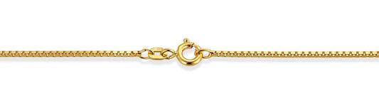 Aurum halskjede i 375 gult gull, veneziansk 1,2 mm, bilde 2 av 9