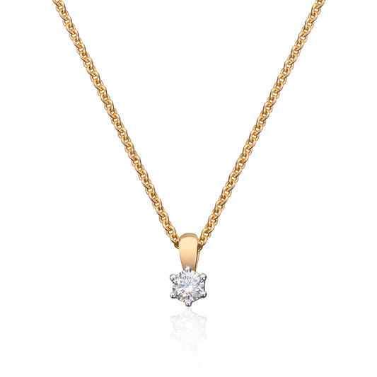 Carmen anheng i 585 gult gull med diamant 0,03 ct