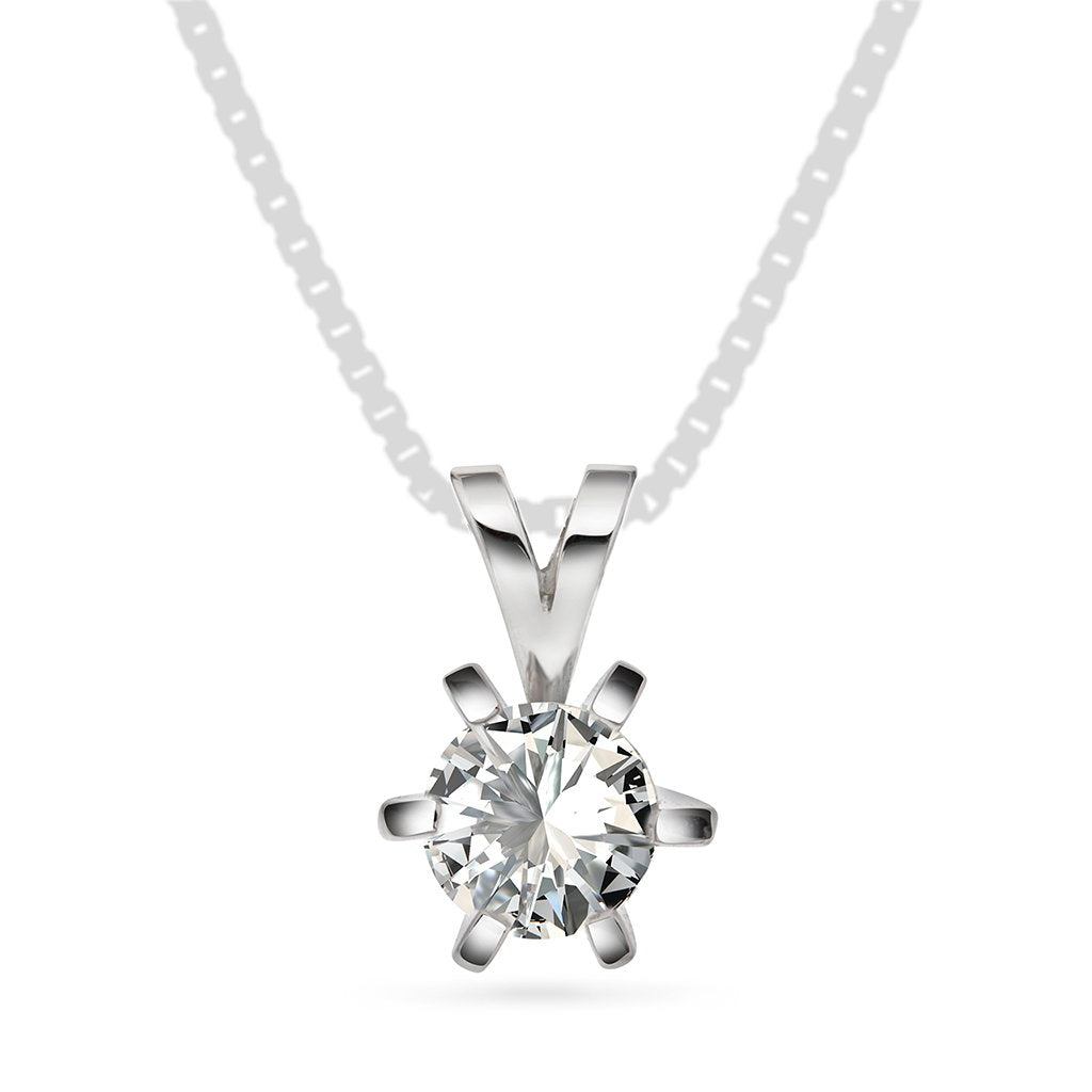 Superstar anheng i hvitt gull med diamant 0,50 ct