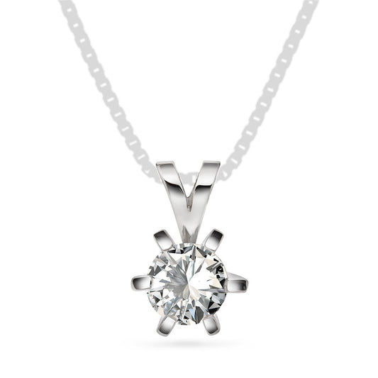 Superstar anheng i hvitt gull med diamant 0,50 ct