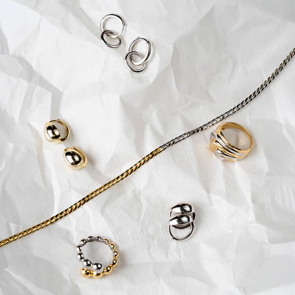 Studio Axis ring i 925 sølv, tofarget, 3,9 mm bred, bilde 5 av 5