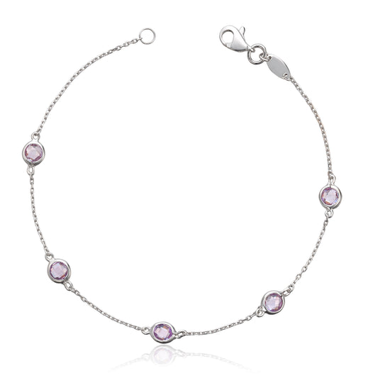 Armbånd med ametyst i hvitt gull Artikkelnr: 17027 - Bjerveur.noArmbånd med ametyst i hvitt gull Artikkelnr: 17027