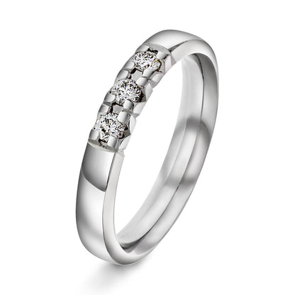 Beta ring i rhodinert 14 karat hvitt gull med diamant 0,21 ct TWSI, bilde 1 av 3