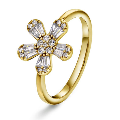 Dina ring i forgylt sølv med zirkonia 11 mm, bilde 1 av 4