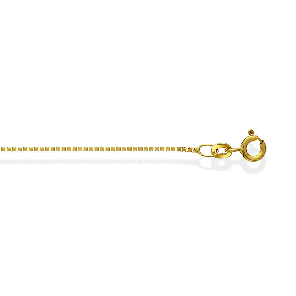 Veneziansk halskjede i 585 gult gull 1 mm, 50 cm